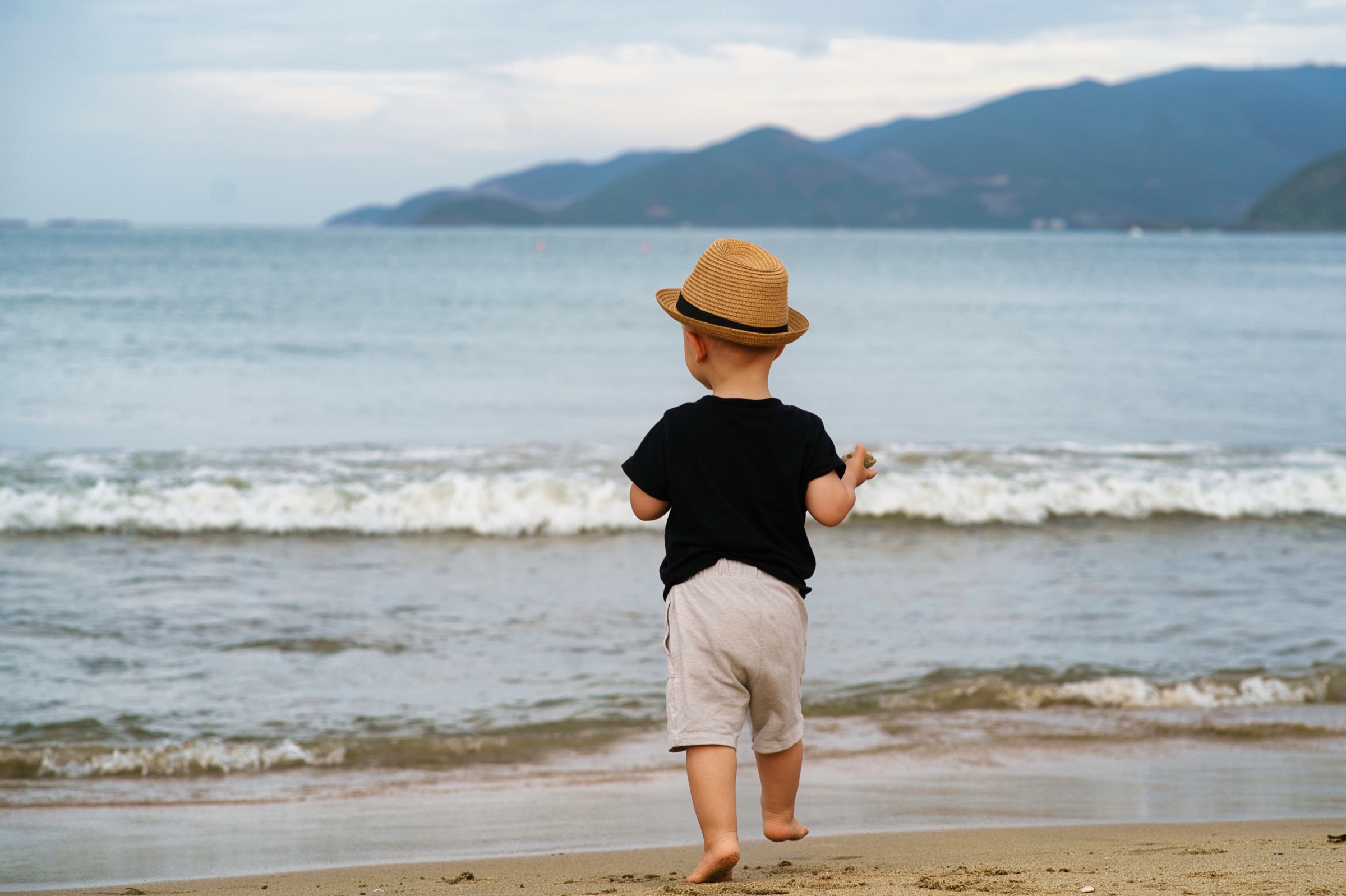 Toddler by the sea